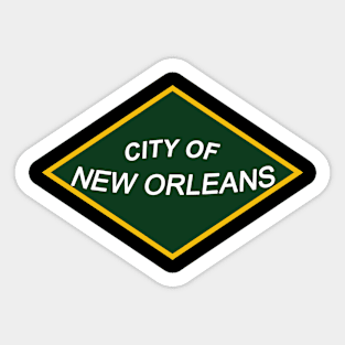 The City of New Orleans Railroad Sticker